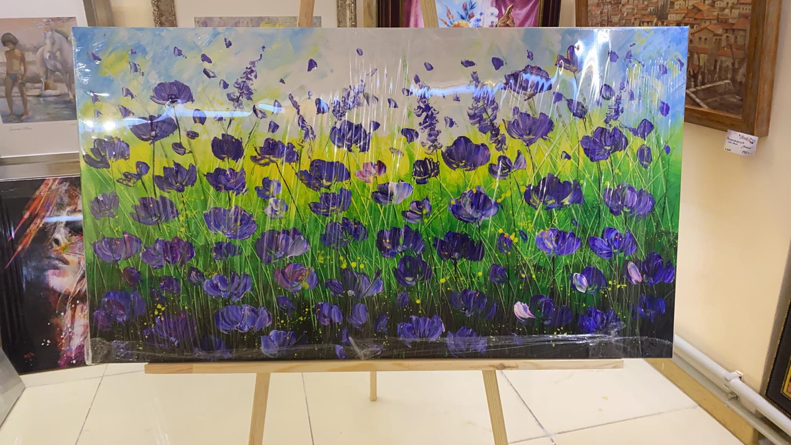 Модульна картина Фіолетові квіти 50*90см