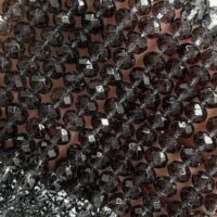 Намистини Рондель 6*4мм 70шт Чорний Прозорий 05 БХ471