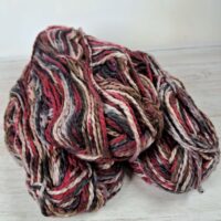 Сток акрил меланж 100г/130м червоно-чорна