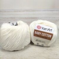 ЯрнАрт Бебi Котон (YarnArt Baby Cotton) 50г/165м 401 молочний