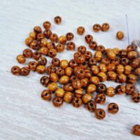 Намистини Дерев'яні Круглі коричневі 6мм 25г