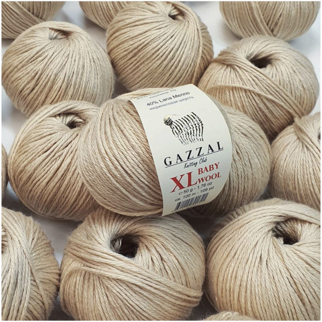 Газзал Бебі Вул (Gazzal Baby Wool) 50г/200м 839 бежевий