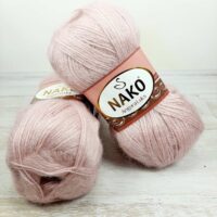 Нако Ангора Люкс Сімлі (Nako Angora Lux Simli) 100г/550м 10639 припорошена троянда