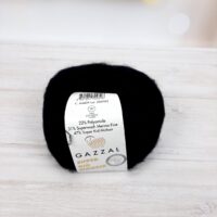 Газзал Супер Кід Мохер (Gazzal Super Kid Mohair) 25г/237м 64409 чорний