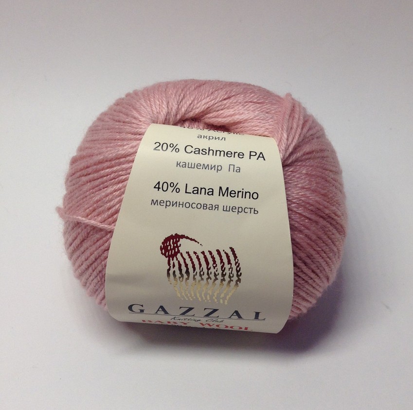 Газзал Бебі Вул (Gazzal Baby Wool) 50г/200м 845 попеляста троянда