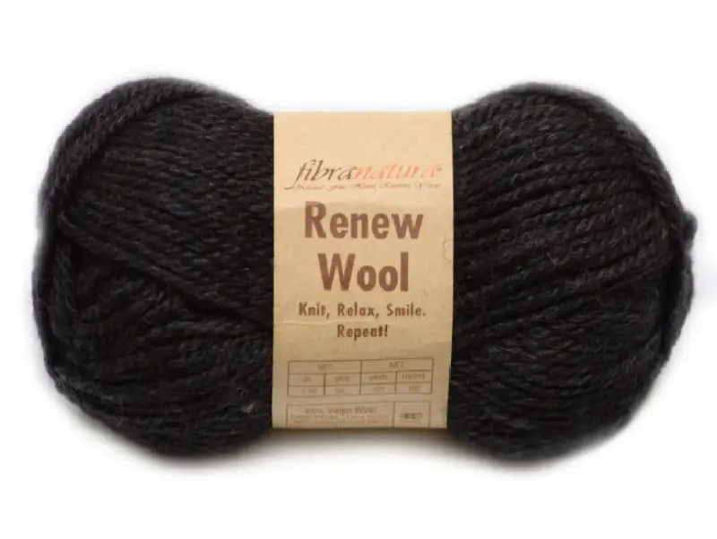 ФібраНатура Ренью Вул (Fibranatura Renew Wool) 50г/100м 112 чорний