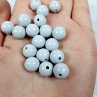 Бусины Акрил Жемчуг Круглые 10мм Серый 10г №180/22