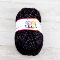 Вега Фешион (Vega Fashion) 100г/230м коричневий с синім меланж