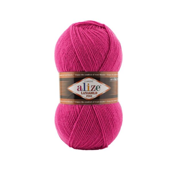 Алізе Ланаголд Файн (Alize LanaGold Fine) 100г/390м 798 бугенвілія