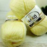 Нако Ангора Люкс Сімлі (Nako Angora Lux Simli) 100г/550м 0256 молочний люрекс