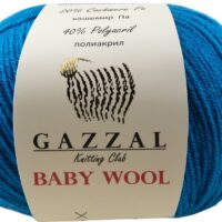 Газзал Бебі Вул (Gazzal Baby Wool) 50г/200м 822 темно-блакитний