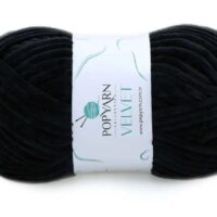 ПопЯрн Велвет (PopYarn Velvet) 100г/120м 025 чорний