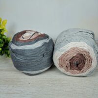 Сток бавовна меланж 100г/200м сіро-бежевий