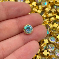 Стразовий декор Шатон 8*5,5мм Хамелеон 10шт БХ786