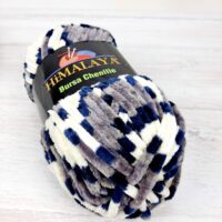 Гімалая Бурса (Himalaya Bursa Chenille) 100г/120м меланж чорно-сірий