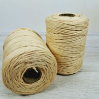 Шнур ПЕФ вязаний 2,5мм 200м №133 крем-брюле 10383  без наповнювача