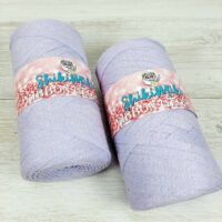 Шнур Шикімікі Рібон Глосі (Shikimiki Ribbon Glossy) 250г/105м 138 бузковий з люрексом