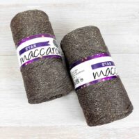 Шнур Шикімікі Макароні Стар (Shikimiki Maccaron Star) 250г/90м 448 кавовий з люрексом