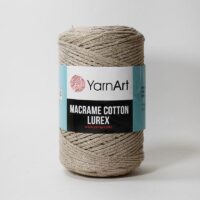 Ярнарт Макраме котон люрекс 250г/205м 735 светлый беж