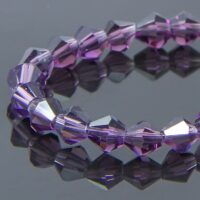 Бусины Австрийский Хрусталь Стекло Биконус 4*4мм Пурпурные