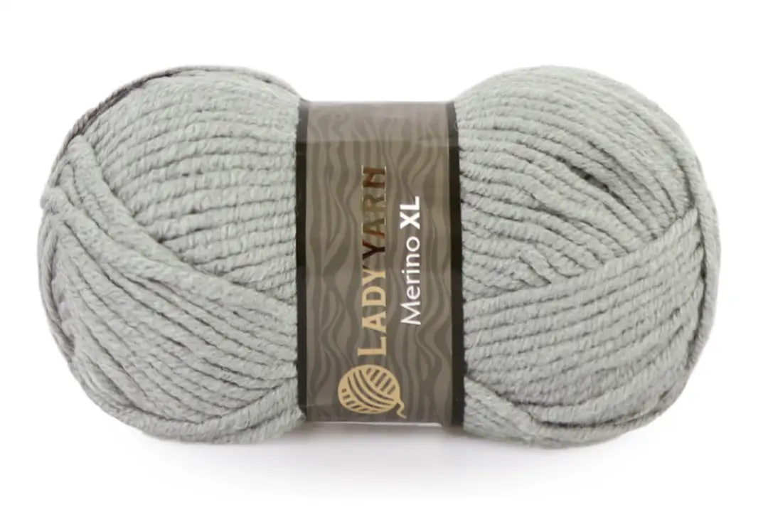 Леді Ярн Меріно XL (Lady Yarn Merino XL) 100г/100м 022 сірий