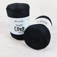 Ярнарт макраме Cord 3mmYarnArt 750 чорний