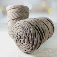 Шнур бавовняний в'язаний 100м 5мм №572/3 мокачіно
