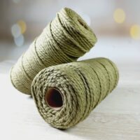 Шнур бавовняний в'язаний 100м 4мм №721 світло-оливковий