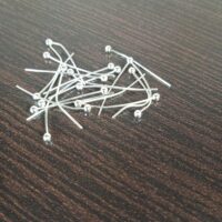 Піни мідні з кулькою 20*0,5мм Срібло 20шт