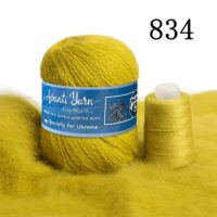 Пух норки 50г/350м (+20г додаткова нитка) 834 оливка