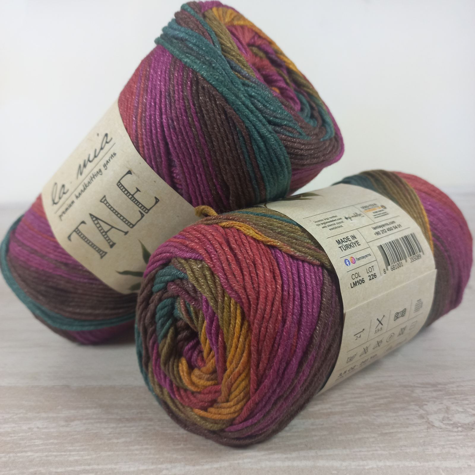 La Mia TALE 100г/220м 106 бордово-iзумрудний