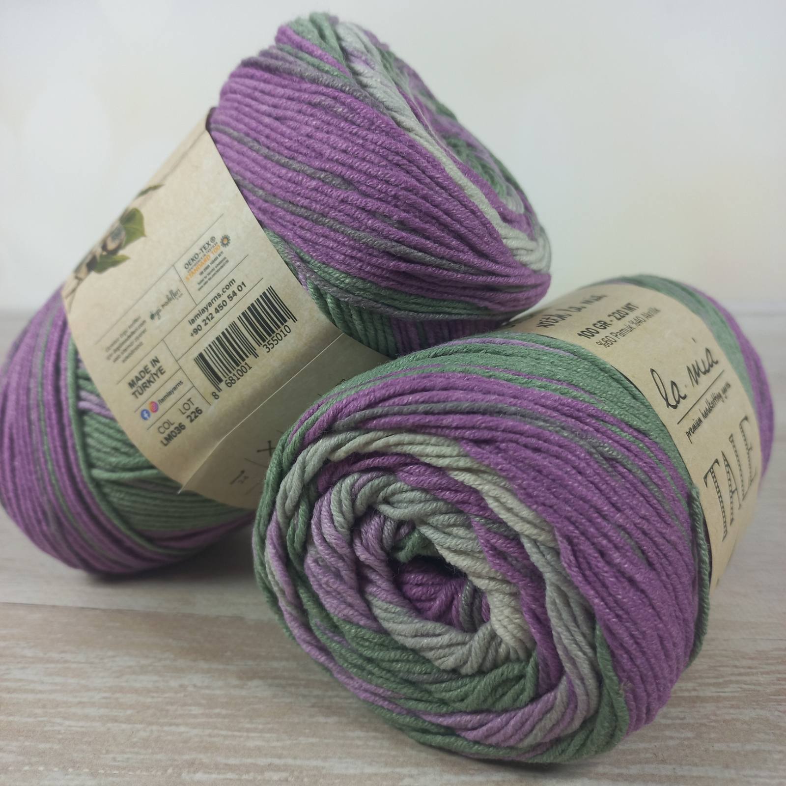 La Mia TALE 100г/220м 036 фiолетлвл-зелений