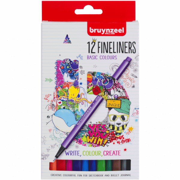 Набір лінерів Fineliner 12кол Bruynzeer