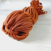 Шнур бавовняний в'язаний 100м 5мм Преміум Котон №736 цегляний