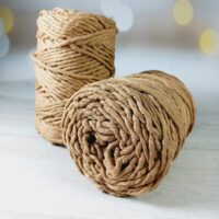 Шнур бавовняний в'язаний 100м 5мм однокрут №768 карамель