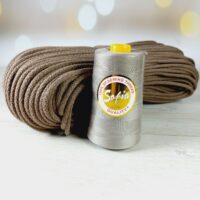 Шнур для прошивних корзин 5,5мм 100м Євровязаний №839 мокачіно+ нитка в тон