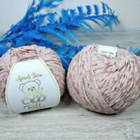 Мікровелюр Пуфі Італія 50г/300м 544 припорошена троянда