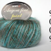 Пряжа Ангора Файн Принт 50г/300м 9009 бирюзово-зеленый
