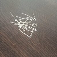 Піни мідні з кулькою 25*0,5мм Срібло 20шт