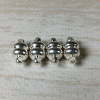 Замок магнітний Куля сплюснута 7мм Срібло 1шт ЗМ0007ш00