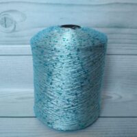 Пряжа Бобина Пайета 3мм 100г/800м небесно-голубой