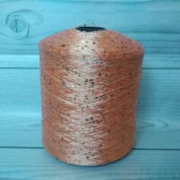 Пряжа Бобина Пайета 3мм 100г/800м персик