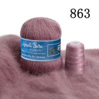 Пух норки 50г/350м (+20г додаткова нитка) 863 припорошена троянда