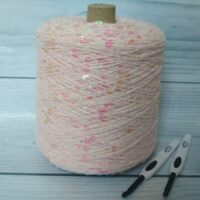 Пряжа Королевская пайетка 100г/125м №12 нежно-розовый