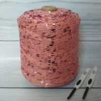 Пряжа Королевская пайетка 100г/125м №8 корал