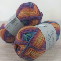 La Mia WOOLLY SOCKS 50г/210м 07 фiолето-бiрюзово-рудий