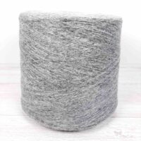 Пряжа Китай Ангора 50 100г/900м F37 серый меланж