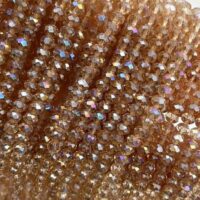 Намистини Рондель 6*4мм 85шт Горіховий прозорий АБ БХ371