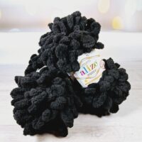 Алізе Пуффі (Alize Puffy) 100г/9,5м 1060 припорошений чорний