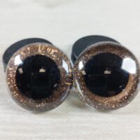 Очі круглі блискучий кант 40мм коричневі, 1пара ГВ0040б89